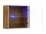 Außergewöhnliche Wohnwand Balestrand 221, Farbe: Eiche Wotan / Schwarz - Abmessungen: 160 x 320 x 40 cm (H x B x T), mit genügend Stauraum