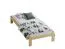 Einzelbett im neutralen Design Erts 01, Kiefer Vollholz massiv, Farbe: Kiefer - Liegefläche: 80 x 200 cm (B x L)