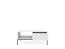 Eleganter Couchtisch Worthing 26, Farbe: Weiß / Schwarz / Gold - Abmessungen: 46 x 104 x 68 cm (H x B x T)