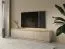 TV-Board / TV-Unterschrank mit drei Türen Finghall 02, Farbe: Beige, hängend montierbar, Soft-Close-Funktion, 1,8 Meter breit, Front: gerillt, für Wohnzimmer