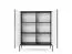 Kommode mit sechs Fächern Worthing 46, Farbe: Schwarz / Gold - Abmessungen: 125 x 104 x 39 cm (H x B x T)