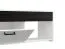 TV-Unterschrank / TV-Möbel | Farbe: Opak Weiß / Schwarze Eiche | 1 Kipptür | 2 Fächer | schlichtes und modernes Design | 122 x 33 x 44 cm | für Wohnzimmer
