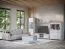 Vitrine Torrelavega 04, Farbe: Eiche Artisan / Hellgrau - Abmessungen: 200 x 63 x 42 cm (H x B x T)