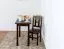 Stuhl Kiefer massiv Vollholz Walnussfarben Rustikal Junco 248 - Abmessungen: 91 x 35 x 44 cm (H x B x T)