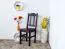 Stuhl Kiefer massiv Vollholz Walnussfarben Rustikal Junco 248 - Abmessungen: 91 x 35 x 44 cm (H x B x T)
