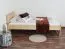 Einzelbett / Gästebett Buche massiv Vollholz natur 111, inkl. Lattenrost - Abmessung 90 x 200 cm (B x L)