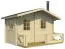 Saunahaus Landfriedstein 04 inkl. Fußboden - 70 mm Blockbohlenhaus, Grundfläche: 12 m², Satteldach