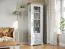 Vitrine Bresle 01, Kiefer massiv, Farbe: Weiß / Natur - Abmessungen: 200 x 70 x 41 cm (H x B x T)