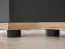 Stylische Wohnwand Kinn 03, Farbe: Anthrazit / Eiche Artisan - Abmessungen: 145 x 240 x 40 cm (H x B x T), mit LED-Beleuchtung und Push-to-open System