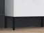 Sideboard / Kommode mit sechs Fächer Taos 05, Farbe: Weiß matt, Beine: Schwarz, Maße: 77 x 170 x 37 cm, mit drei Türen, stilvolle und dekorative Front
