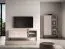 TV-Board | Kaschmir | 2 Schubladen | 3 Fächer | Push-to-open Funktion | inkl. LED-Beleuchtung | 1 Glastür mit Aluminiumrahmen | 160 x 40 x 59 cm | TV-Schrank