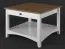 Couchtisch Kiefer Vollholz massiv weiß / braun Lagopus 08 - Abmessungen: 90 x 90 x 51 cm (B x T x H)
