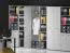 Büroschrank / Kleiderschrank Toivala 05, Farbe: Hellgrau - Abmessungen: 204 x 55 x 34 cm (H x B x T), mit 1 Tür und 2 Fächern
