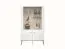 Vitrine Roanoke 03, Farbe: Weiß / Weiß Glanz - Abmessungen: 152 x 92 x 40 cm (H x B x T), mit 4 Türen und 4 Fächern