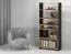 Bücherregal Trezevant 04, Farbe: Eiche Artisan / Schwarz - Abmessungen: 180 x 80 x 40 cm (H x B x T)