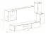 Moderne Schrankwand Volleberg 38, Farbe: Schwarz / Weiß - Abmessungen: 140 x 250 x 40 cm (H x B x T), mit fünf Türen