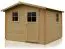 Gartenhaus 3,16 x 3,16 Meter (inkl. Dach) | Naturbelassen | Satteldach | 28 mm Blockbohlen Abbildung
