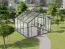 Gewächshaus - Glashaus Radicchio XL9, Wände: 4 mm gehärtetes Glas, Dach: 6 mm HKP mehrwandig, Grundfläche: 8,40 m² - Abmessungen: 290 x 290 cm (L x B)