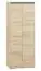 Drehtürenschrank / Kleiderschrank Mochis 02, Farbe: Sonoma Eiche hell inklusive 3 Farbeinsätzen - Abmessungen: 200 x 80 x 50 cm (H x B x T), mit 2 Türen und 2 Fächern