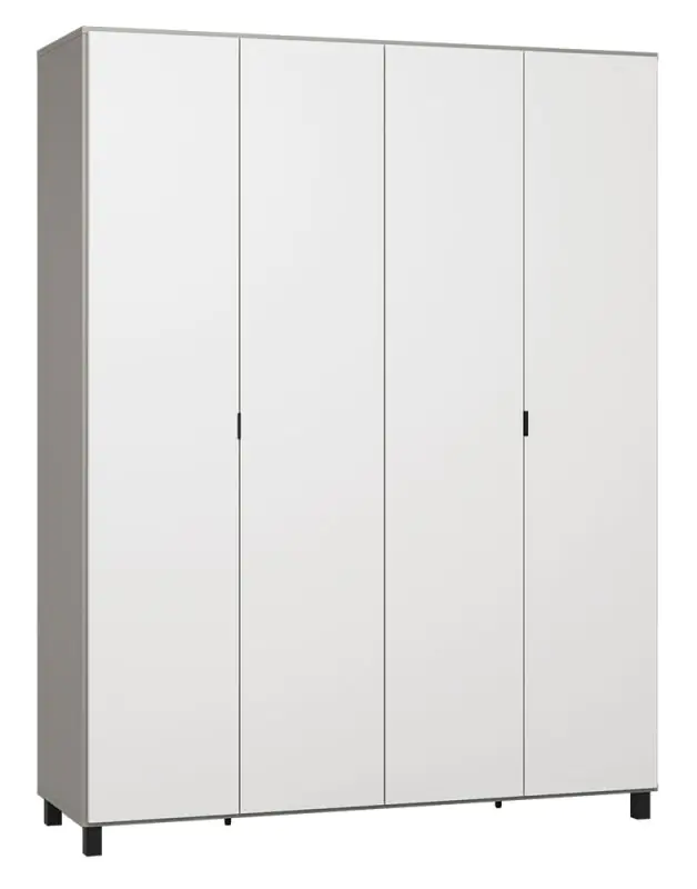 Drehtürenschrank / Kleiderschrank Pantanoso 40, Farbe: Grau / Weiß - Abmessungen: 239 x 185 x 57 cm (H x B x T)