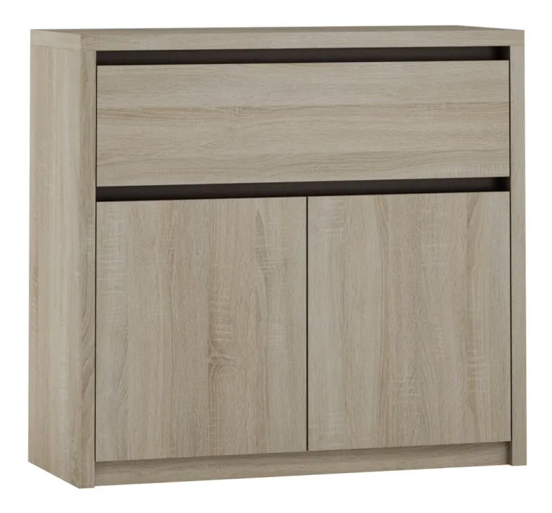 Kommode Popondetta 05, Farbe: Sonoma Eiche - Abmessungen: 88 x 95 x 38 cm (H x B x T)