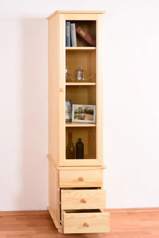 Vitrine Massivholz Breite 45 cm