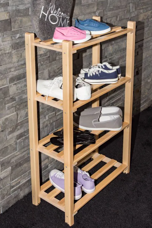 Hohes Schuhregal