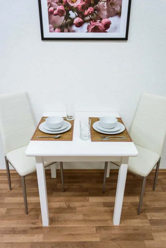 Tisch Kiefer massiv Vollholz weiß Junco 233B (eckig) - 75 x 75 cm (B x T)