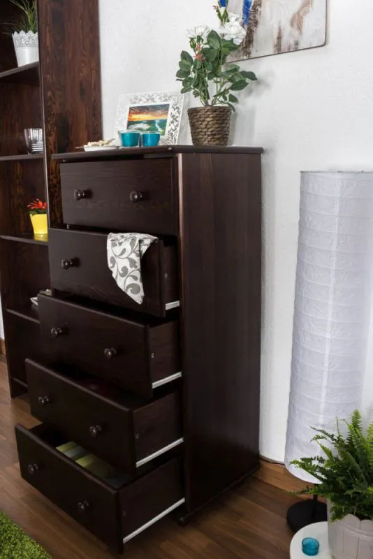 Kommode mit Schubladen Vollholz 60 cm