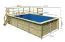 Holzpool 3 SET rechteckig, Farbe: Natur KDI, Ø 637 cm, inkl. Leitern & Terrasse 2-teilig
