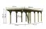 Einzelcarport Classic 3 mit PVC-Dach Variante B SET inkl. einem Einfahrtsbogen, Farbe: Natur KDI, Grundfläche: 21,21 m²
