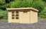 Modernes Gartenhaus mit Pultdach, Farbe: Naturbelassen, Grundfläche: 10,36 m²
