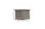 Holz Gartenhaus Fichte, wassergrau, stahlverstärkte Ecken, stabiles Pultdach aus Trapezblech, graualuminium, wartungsarm, Zylinderschloss, 2,09x2,13 m