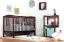Gitterbett / Kinderbett Kiefer massiv Vollholz Walnussfarben 103, inkl. Lattenrost - 60 x 120 cm (B x L)