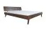 Doppelbett / Gästebett Engordany 10 | Buche Vollholz massiv | lackiert | Liegefläche: 160 x 200 cm | Farbe: Walnuss | mit stabiler Kopfstütze | zeitloses Design