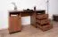 Büro Komplett - Set A Mojokerto, 5-teilig, Farbe: Walnuss / Schwarz