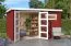 Gartenhaus G272 Schwedenrot - 28 mm Blockbohlenhaus, Grundfläche: 8,40 m², Flachdach