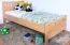 Kinderbett 90 x 200 cm | Massivholz: Buche | Natur Lackiert Abbildung