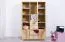 Kleiderschrank | 5 Drehtüren | 4 Schubladen | 12 Fächer | 121 cm breit | Massivholz | Farbe: Natur Abbildung