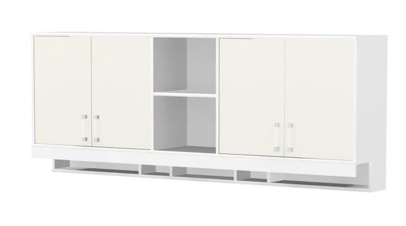 Wandschrank, Farbe: Weiß 82x209x37 cm Abbildung