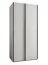 Schiebetürenschrank / Kleiderschrank | ABS-Kantenschutz | 2 Kleiderstangen | 6 Einlegeböden | 245,5 x 100 x 64 cm | 6 Fächer | Soft-Close | Farbe: Weiß