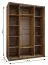 Kleiderschrank / Schiebetürenschrank | 11 Fächer | 245,5 x 180 x 64 cm | 2 Kleiderstange | 2 Schiebetüren | 10 Einlegeböden | Farbe: Eiche Artisan