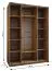 Kleiderschrank / Schiebetürenschrank | Spiegel | 245,5 x 180 x 64 cm | Soft-Close | 2 Kleiderstangen | 11 Fächer | Farbe: Weiß | 2 Schiebetüren