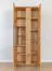 Vitrine Sienne 03 mit 2 Türen, 9 Einlegeböden, 11 Fächer, 205 x 84,5 x 37 cm, in Wildeiche gebürstet und geölt, Massivholz, inklusive LED-Beleuchtung