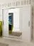 180 cm breiter Kleiderschrank mit 10 Fächern und 2 Türen | Farbe: Weiß Abbildung
