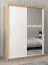 150 cm breiter Kleiderschrank mit 5 Fächern und 2 Türen | Farbe: Sonoma Eiche / Weiß Abbildung
