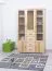 Kleiderschrank | 5 Drehtüren | 4 Schubladen | 12 Fächer | 121 cm breit | Massivholz | Farbe: Natur Abbildung