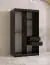 Schmaler Kleiderschrank mit einer Spiegeltür Finsteraarhorn 13, Farbe: Schwarz matt - Abmessungen: 200 x 100 x 62 cm (H x B x T), mit modernen Design