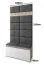 Garderobe 01 mit Schwarzen Polsterpaneele für Sitzbank und Wand, Sonoma Eiche/Black, 215 x 100 x 40 cm, für 8 Paar Schuhe, 6 Kleiderhaken, 4 Fächer