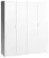 Drehtürenschrank / Kleiderschrank Minnea 08, Farbe: Weiß - Abmessungen: 240 x 180 x 57 cm (H x B x T)